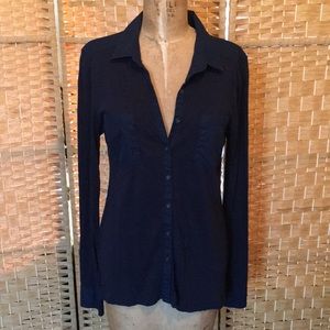 Banana republic navy long sleeved shirt